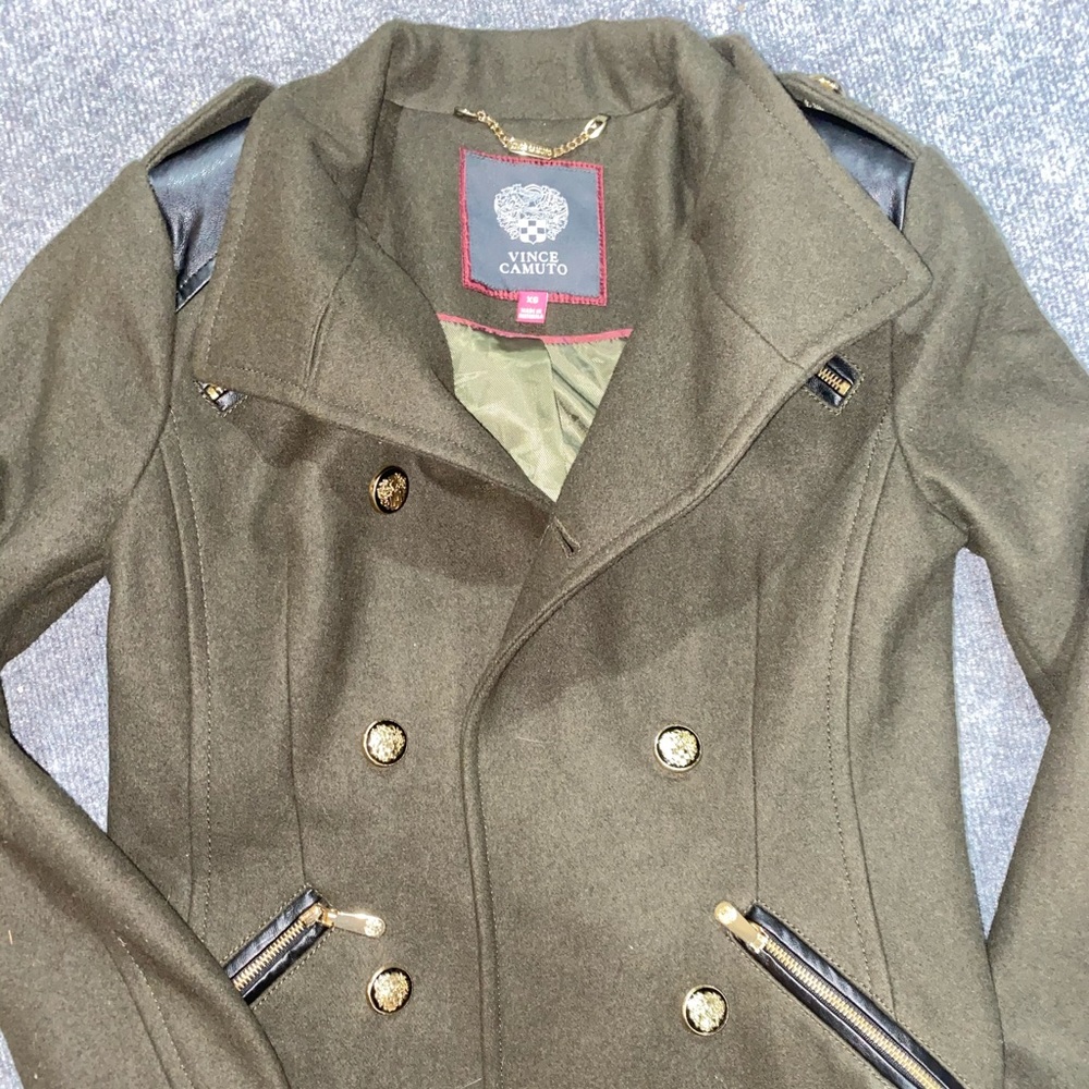 Olive Green Vince Camuto Peacoat